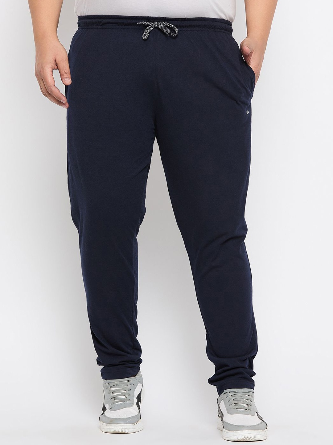 

Adobe Men Plus Size Mid Rise Track Pants, Navy blue