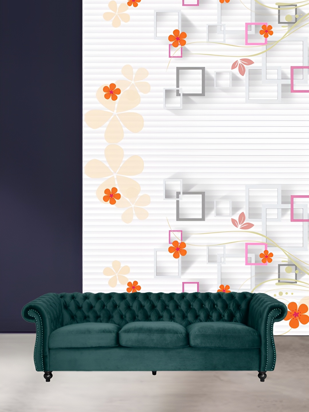 

Aura White & Orange Coloured 3D Printed Self-Adhesive Wall Sticker