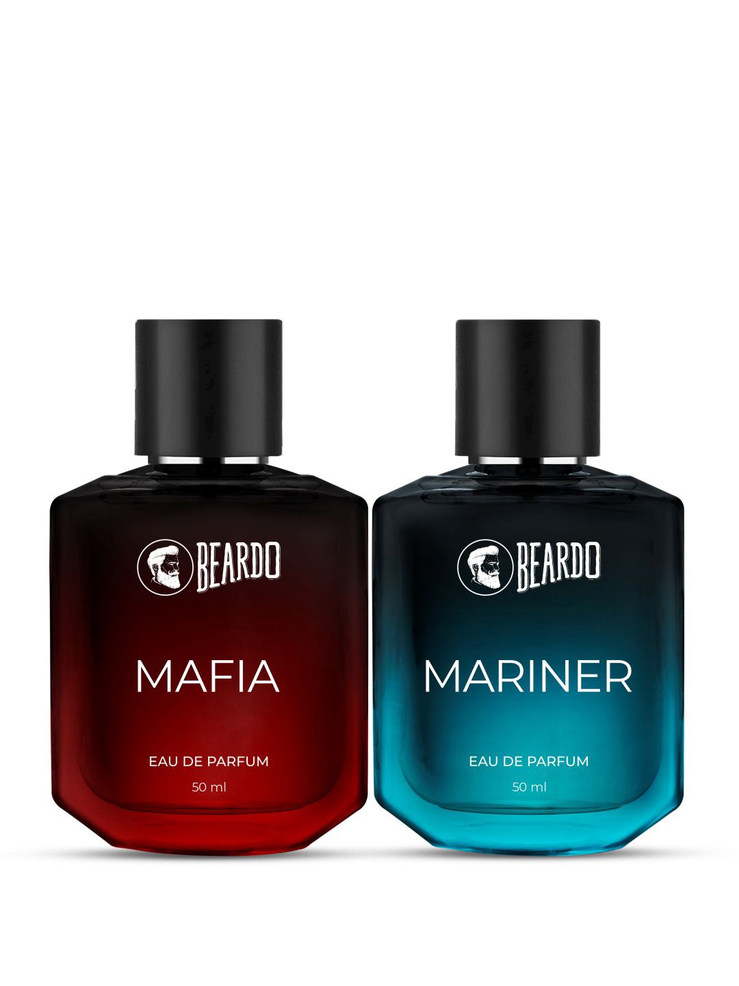 

BEARDO Men Set of 2 Long Lasting Eau De Parfum 50 ml Each - Mafia & Mariner, Red