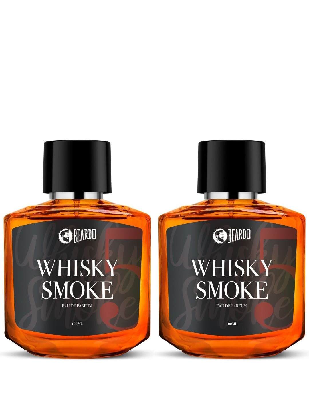 

BEARDO Men Set of 2 Long Lasting Whisky Smoke Eau De Parfum - 100 ml Each, Brown