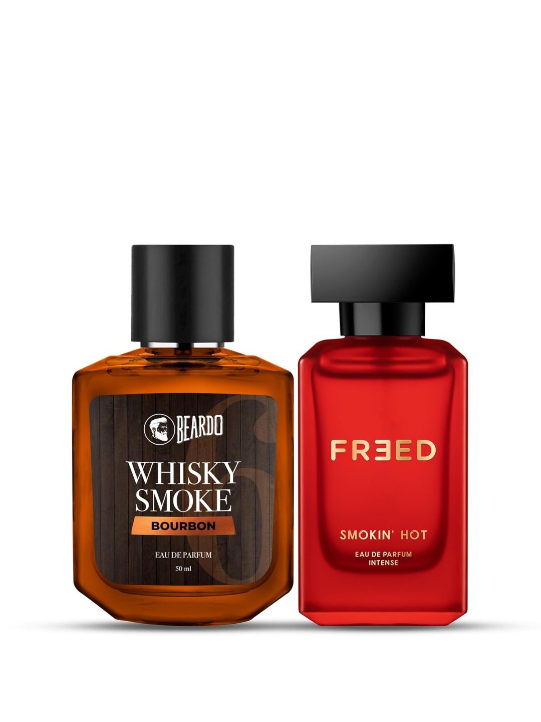 

BEARDO Set of Men Whisky Smoke Bourbon 50 ml + Freed Women Smokin' Hot EDP 80 ml, Brown