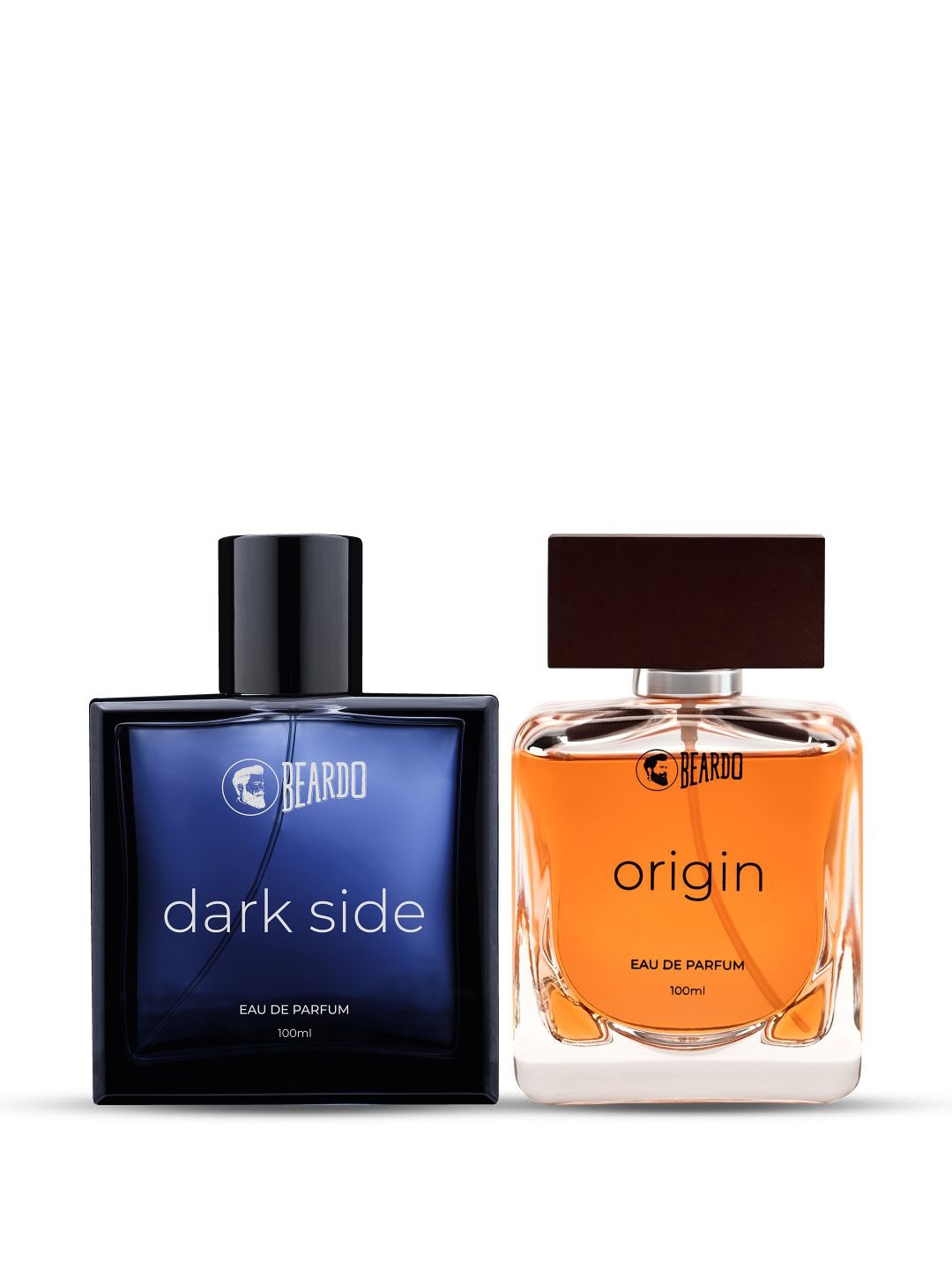 

BEARDO Men Set Of 2 Long Lasting Eau De Parfum - Dark Side & Origin - 100ml Each, Blue