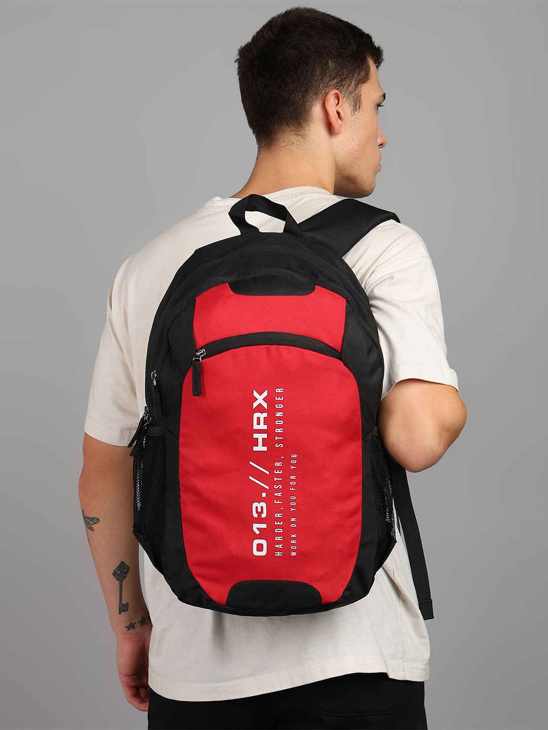 

HRX by Hrithik Roshan Unisex Up To 16 Inch Ergonomic Laptop Backpack, Red