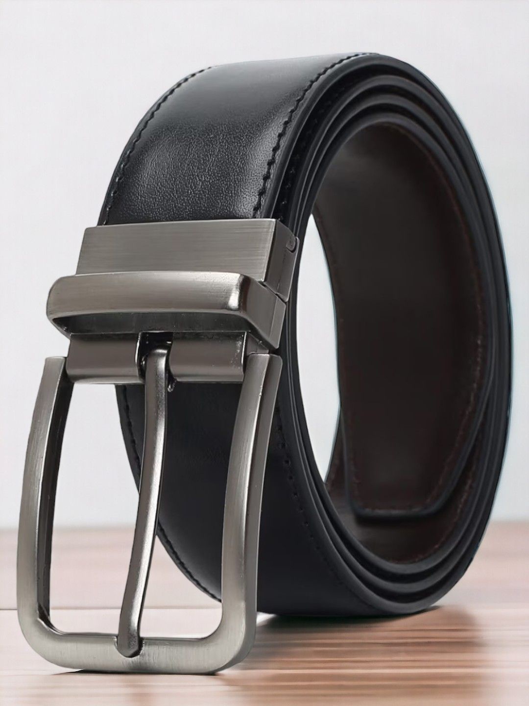 

The Roadster Lifestyle Co. Men Black Reversible Buckle Formal Belt