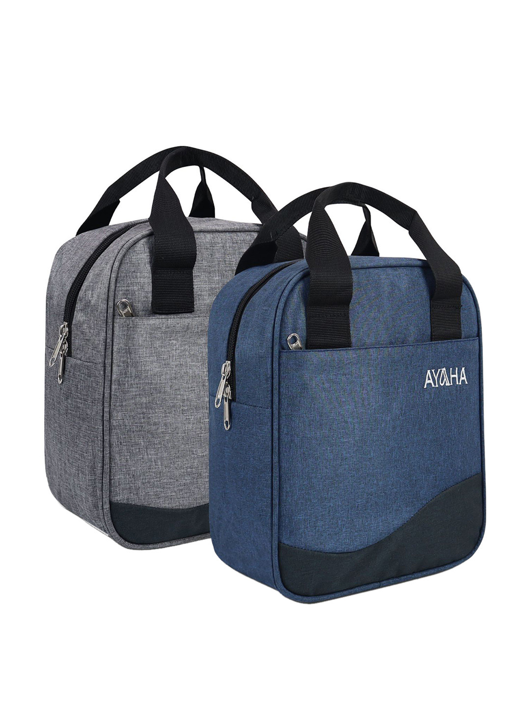 

NFI essentials Set of 2 Water Resistance Lunch Bag Travel Accessory, Navy blue