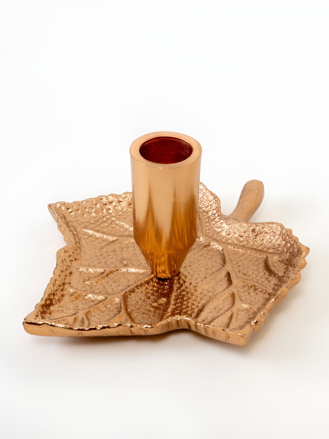 

KANIRY ARTISE OF NOVELTY Copper-Toned Maple Metal Candle Holder