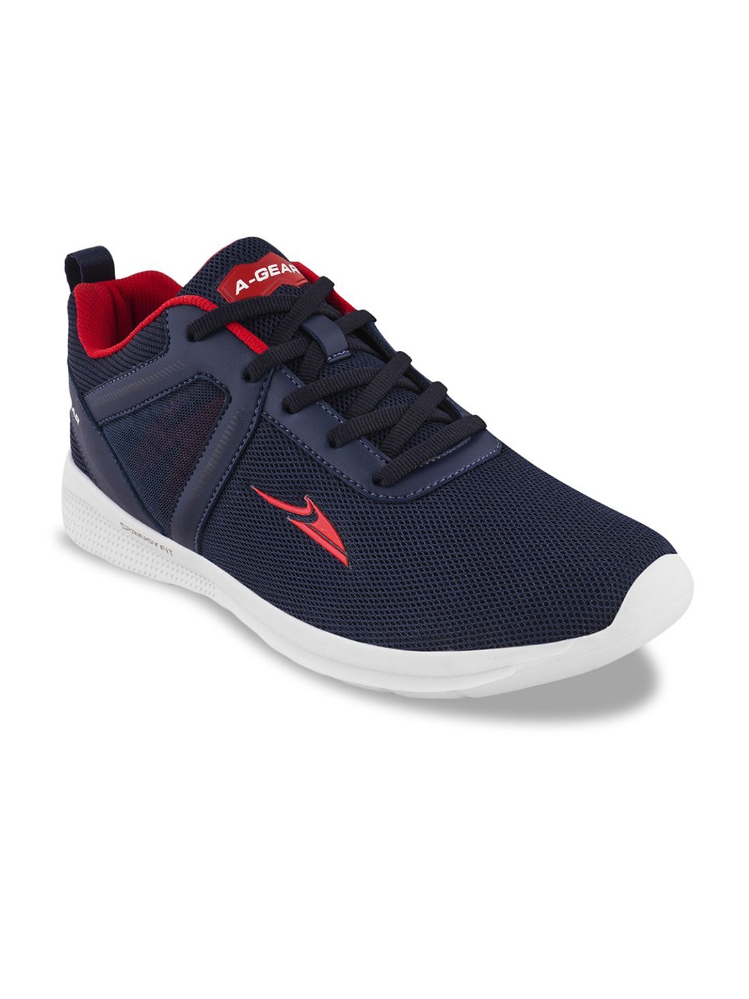 

Campus Men Mesh Lace-Ups Running Shoes, Navy blue