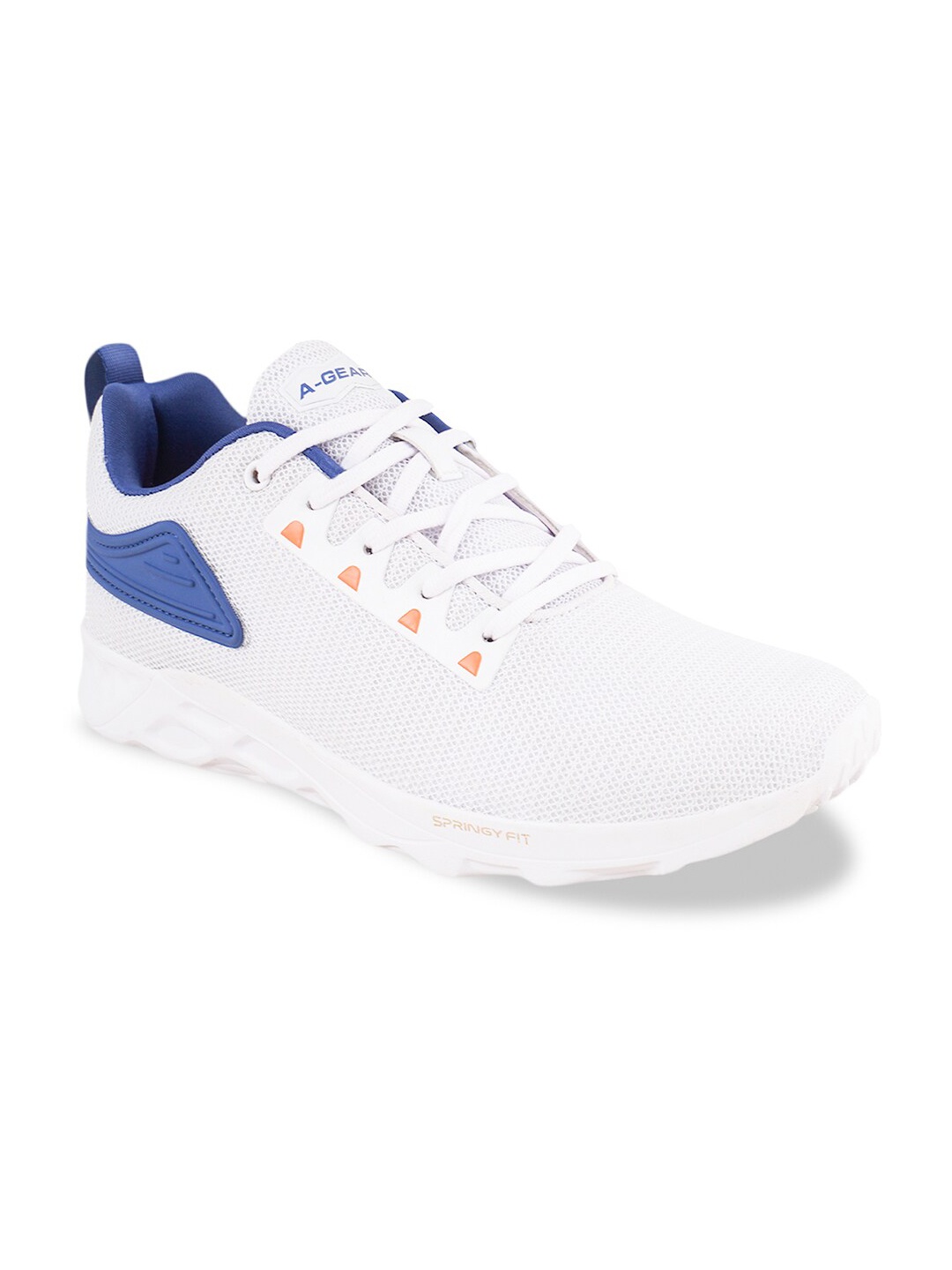 

Campus Men Mesh Lace-Ups Running Shoes, White