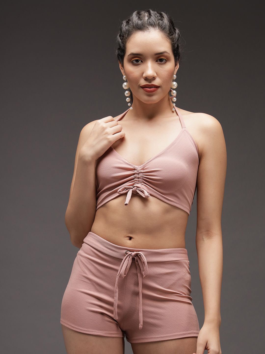 

TANDUL Jacquard Bodycon Mini Dress, Pink