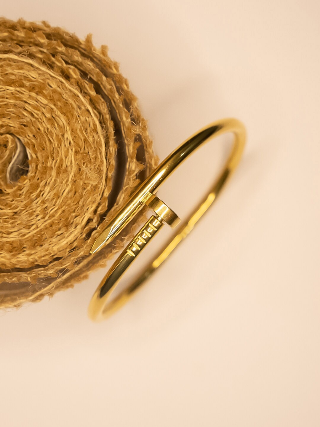 

The Cacti Store Gold-Plated Stainless Steel Kada Bracelet