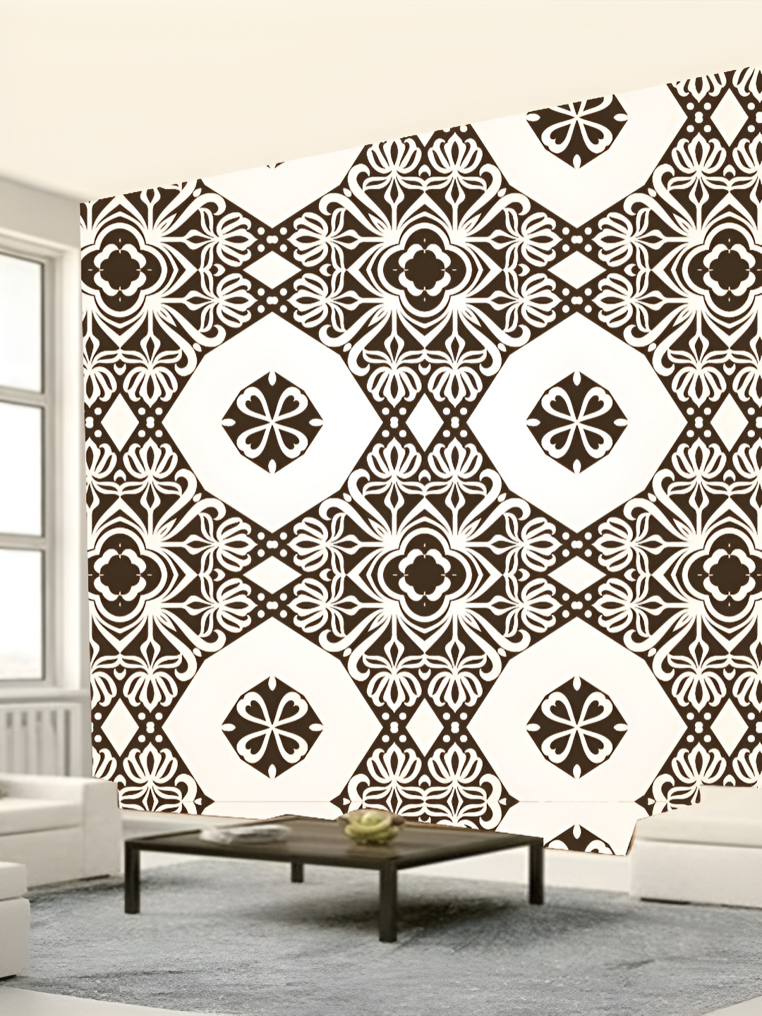 

Aura Blue & White 3D Printed Self Adhesive Wall Sticker, Black