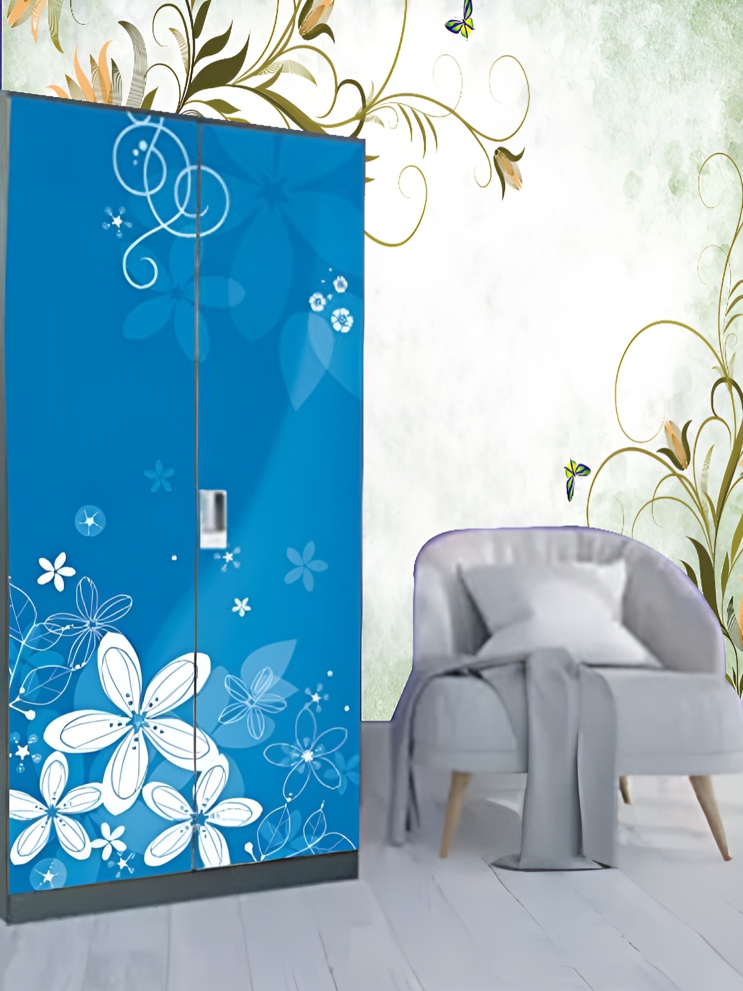 

Aura White & Green Printed Self-Adhesive Wall Sticker