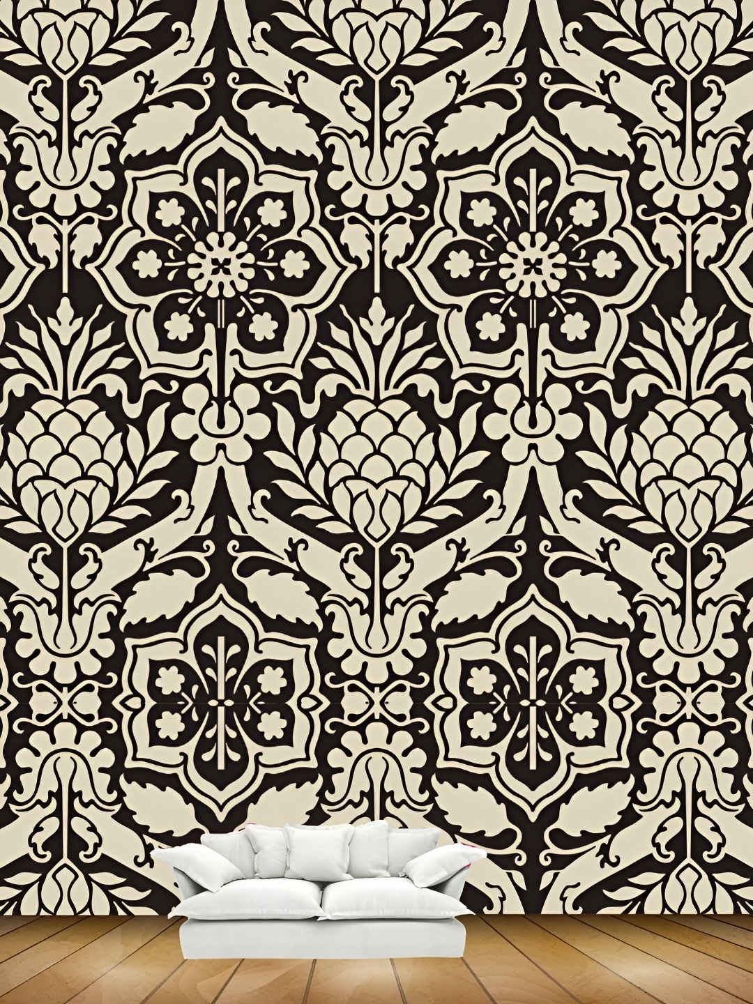 

Aura White & Black Printed Self-Adhesive 3D Wallpaper