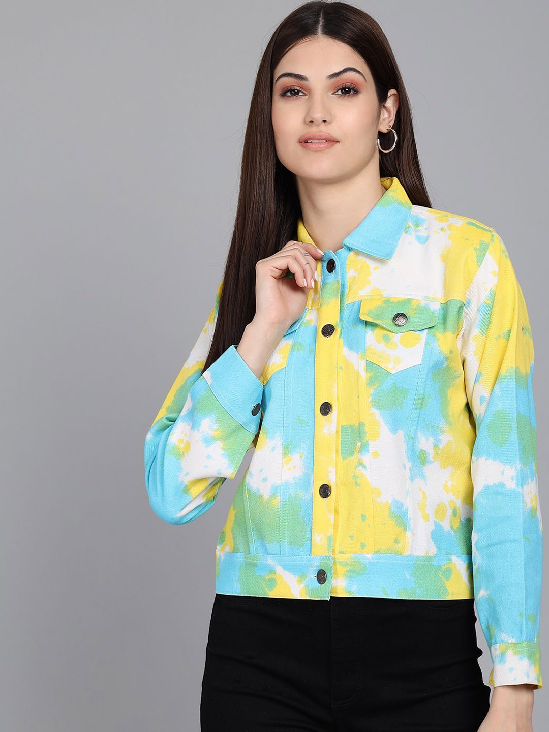 

TANDUL Lightweight Denim Jacket, Yellow