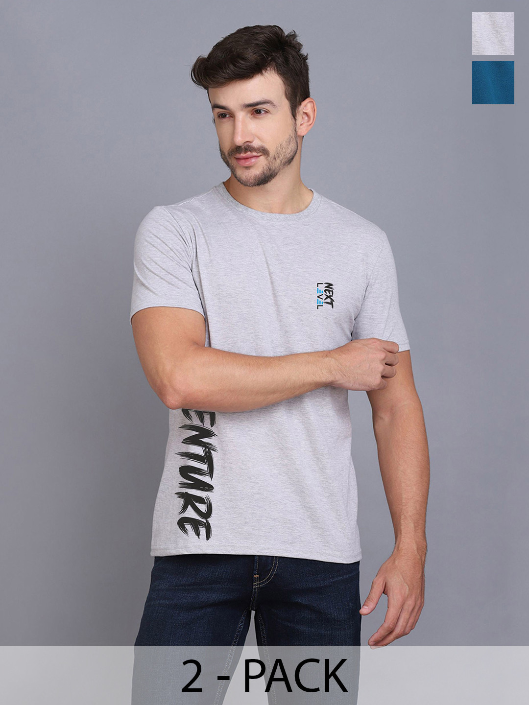 

SLOWLORIS Men Typography 2 Printed T-shirt, Turquoise blue