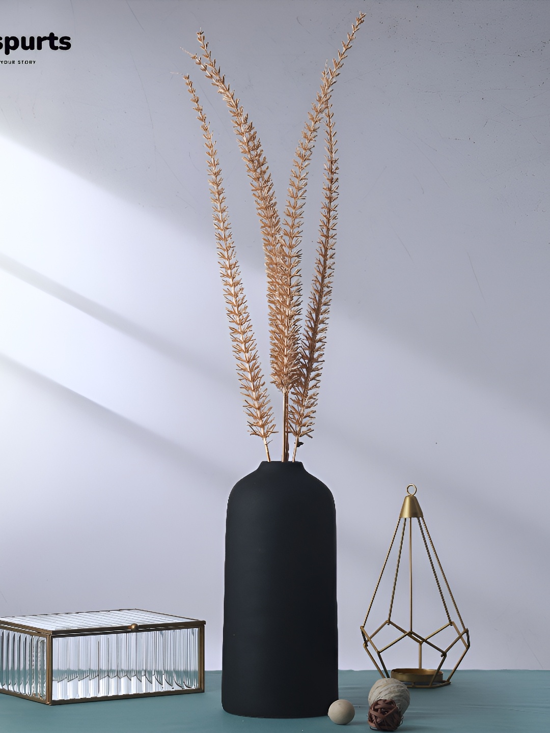 

Homspurts Gold-Toned 2 Pieces Artificial Flower