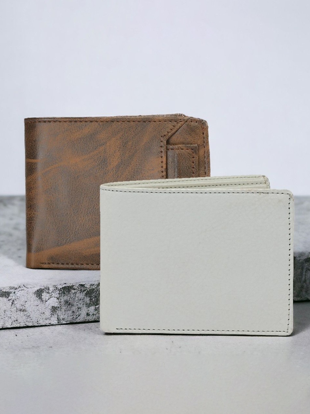 

The Roadster Lifestyle Co. Men Set Of 2 Two Fold Wallets, Brown