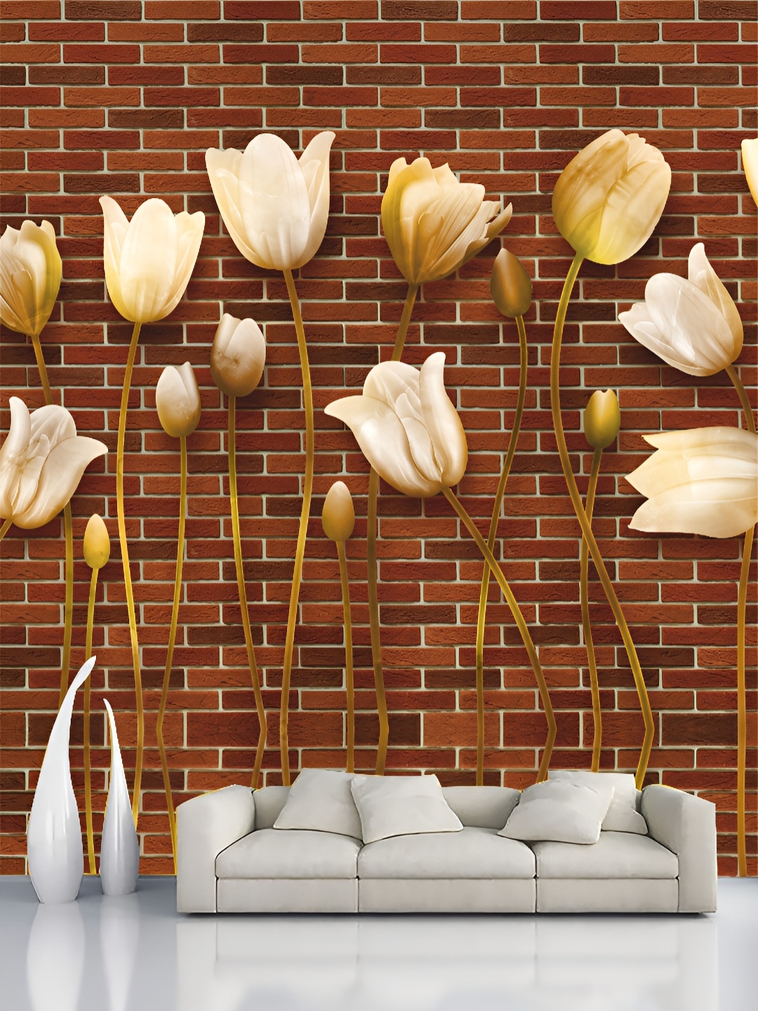 

Aura Brown & Beige Floral Printed Self-Adhesive Wall Sticker