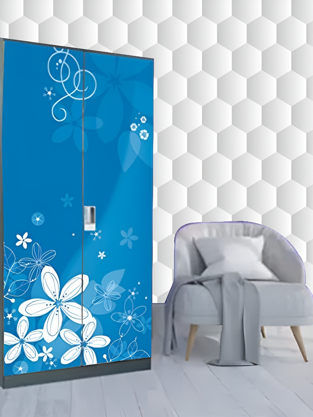 

Aura White Printed Self-Adhesive 3D Wallpaper