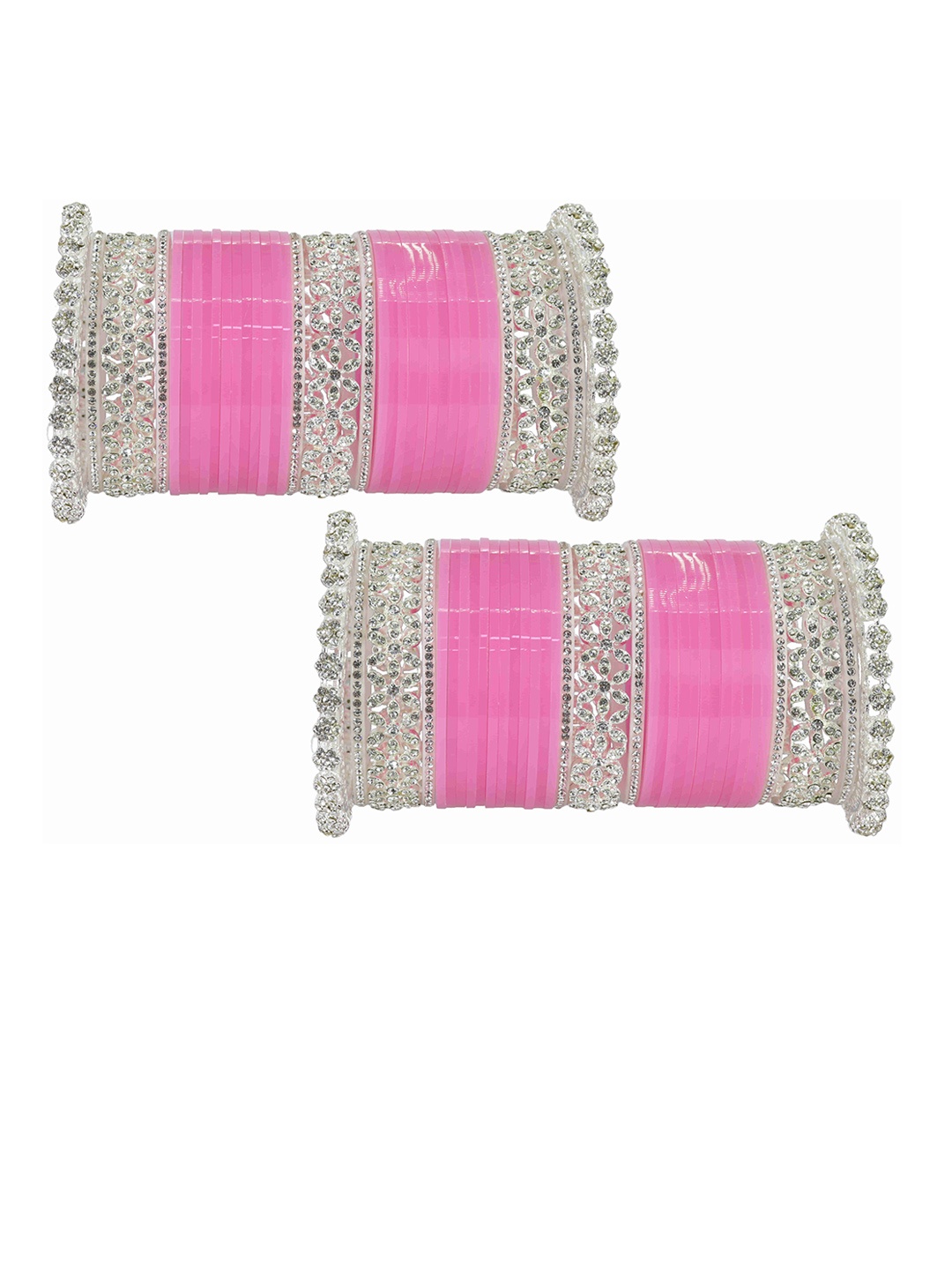 

LAVAZZA Set Of 70 Gold Plated Crystals Cubic Zirconia Studded & Beaded Bangles
