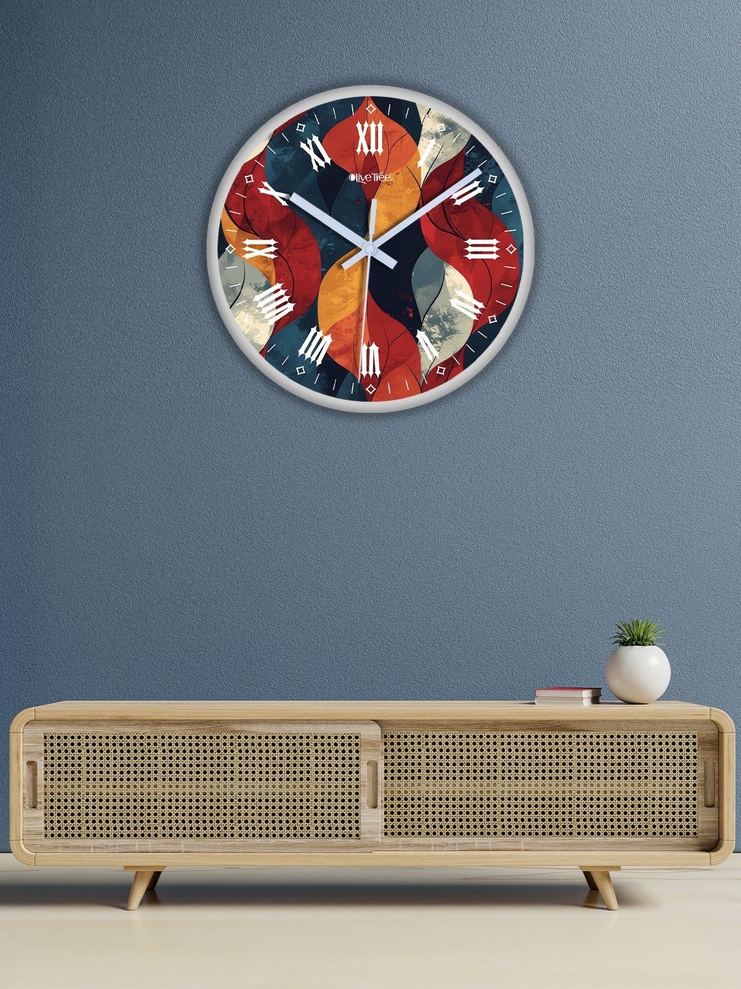

OLIVE TREE White & Red Printed Analogue Contemporary Wall Clock