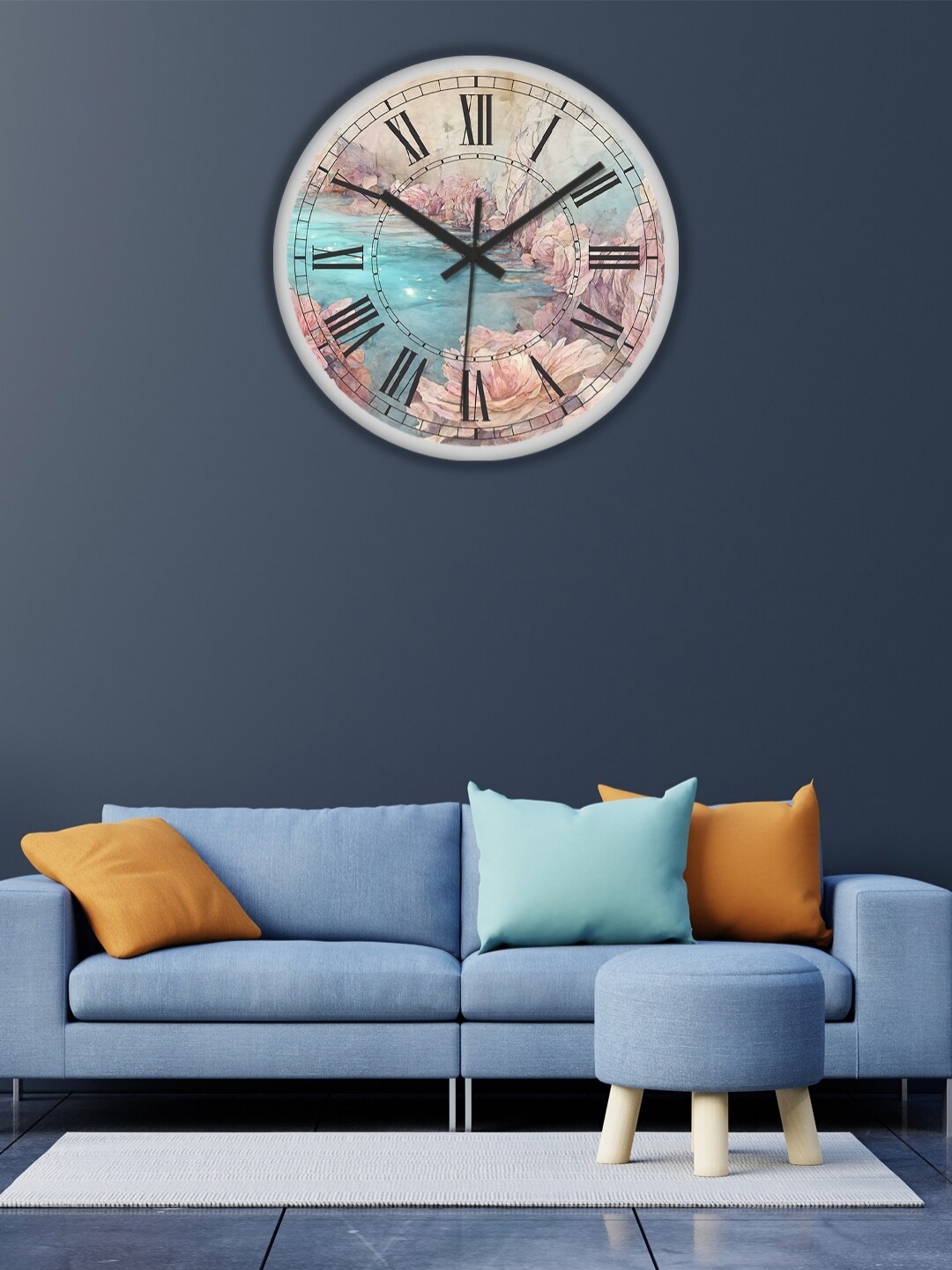 

OLIVE TREE White & Black Printed Analogue Contemporary Wall Clock