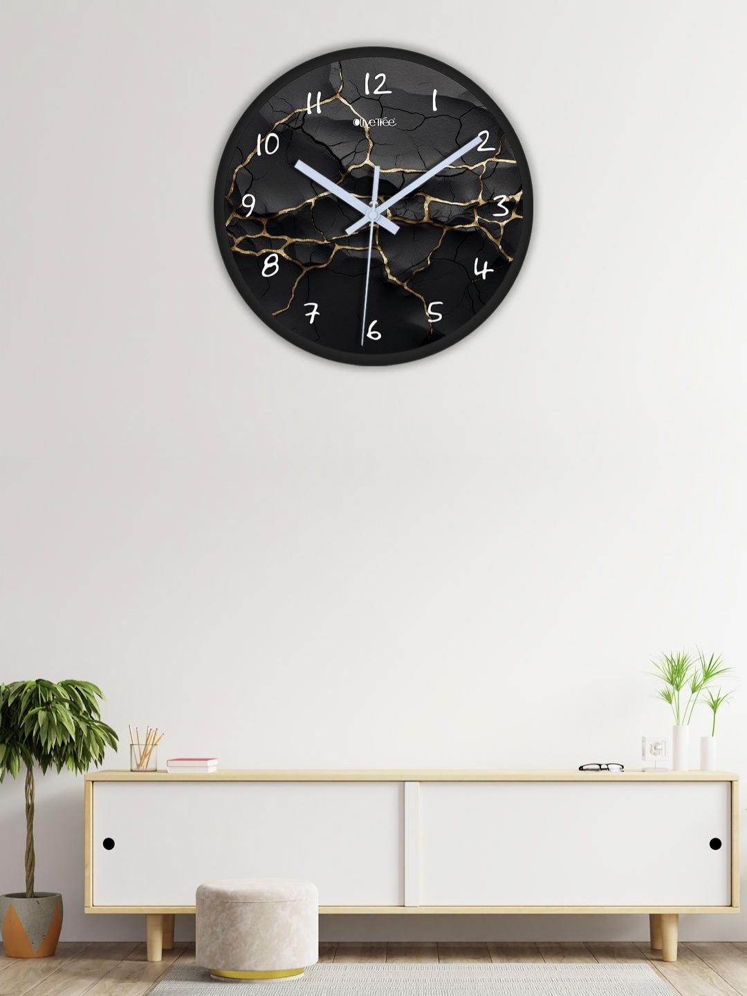 

OLIVE TREE Black Printed Analogue Contemporary Wall Clock