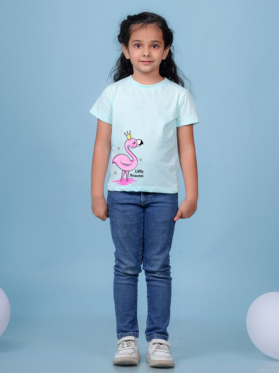 

NUSYL Girls Graphic Printed T-shirt, Blue