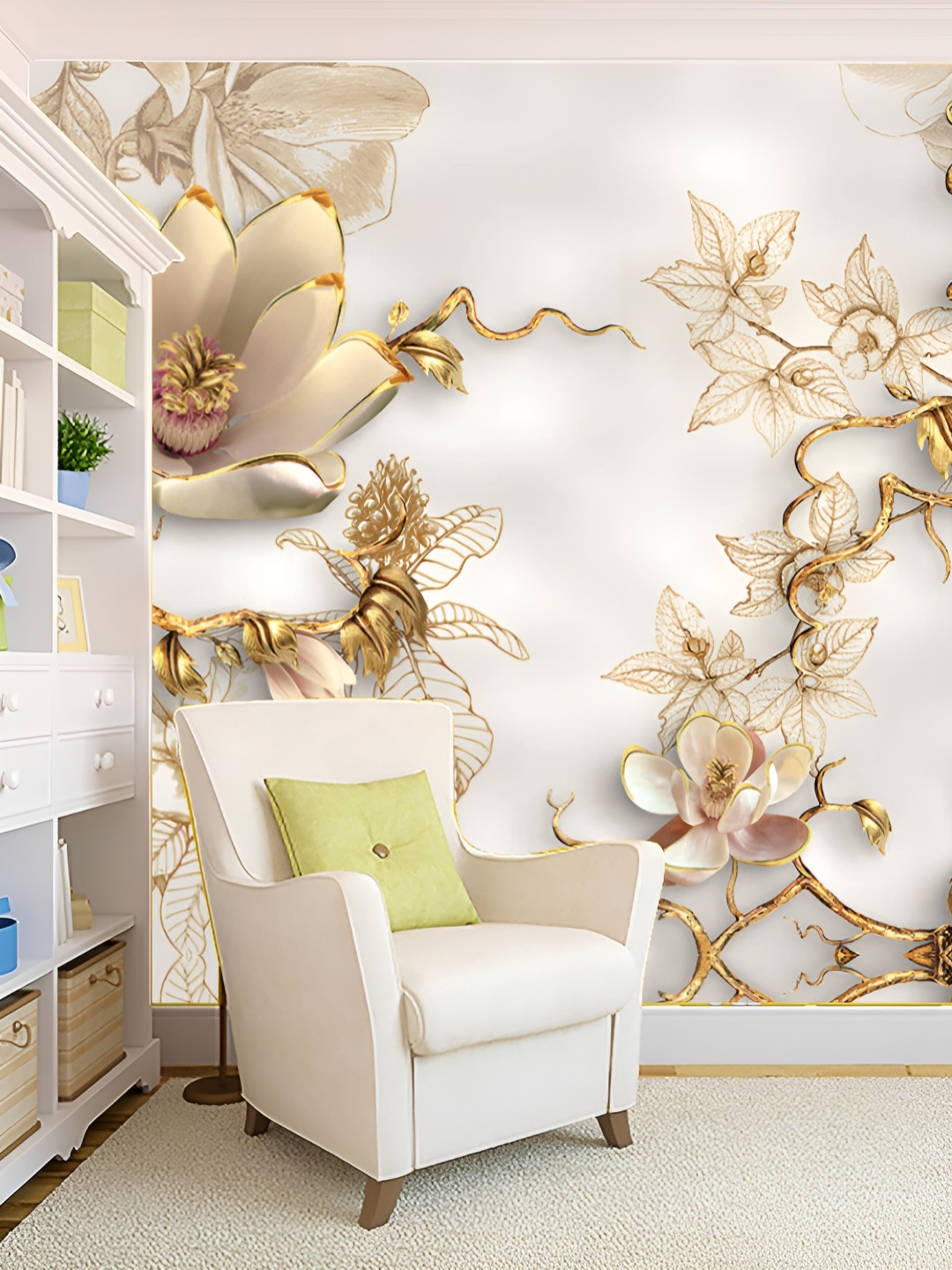 

Aura Beige & Brown Floral Printed Self-Adhesive Wall Sticker