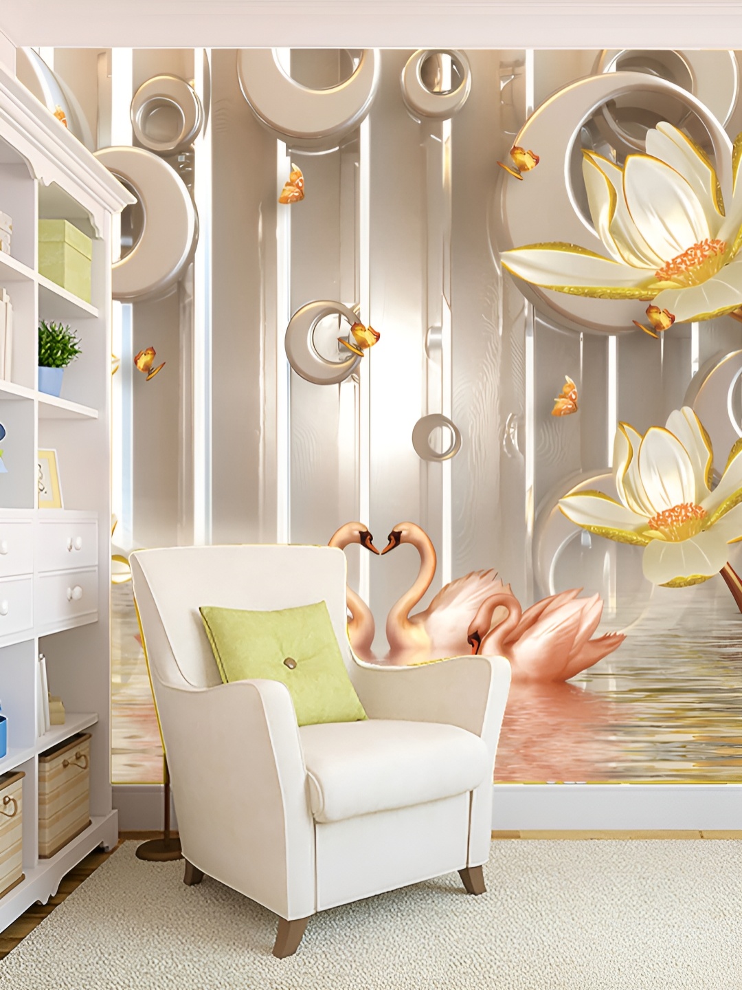 

Aura Beige & Pink Printed Self-Adhesive 3D Wallpaper