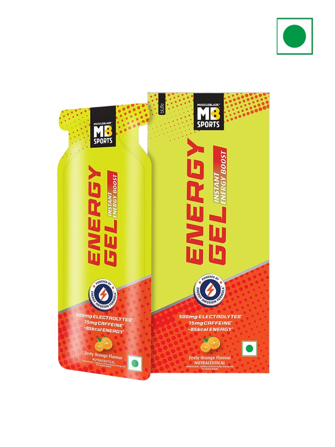 

MuscleBlaze Set Of 5 Energy Gel 150 Gms, Yellow