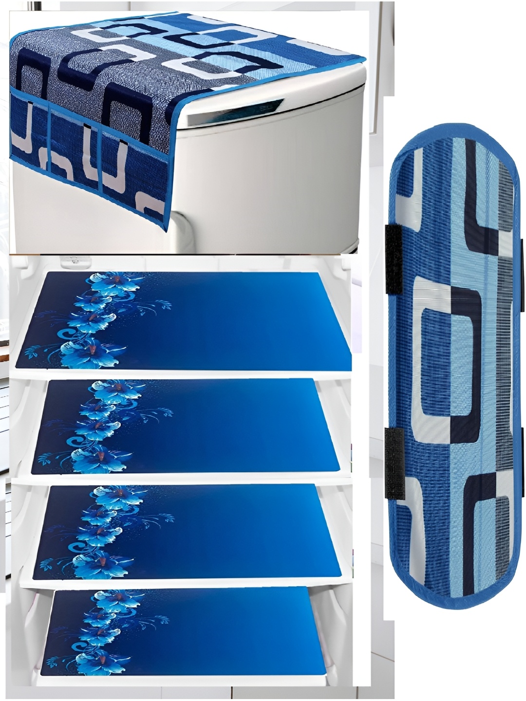

REVEXO Blue & White 6 Pieces Printed Appliance covers