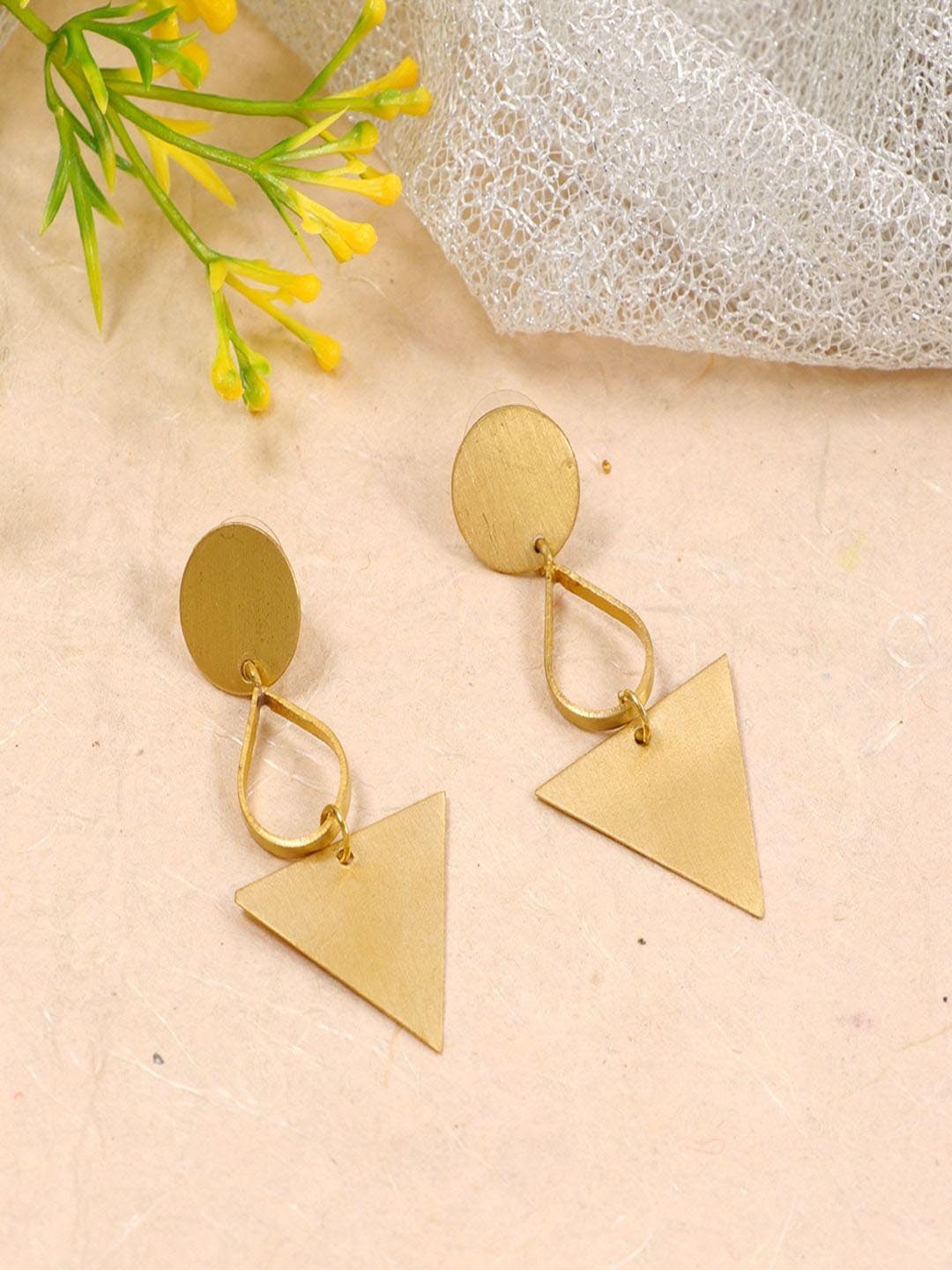 

UNIVERSITY TRENDZ Gold Plated Classic Drop Earrings