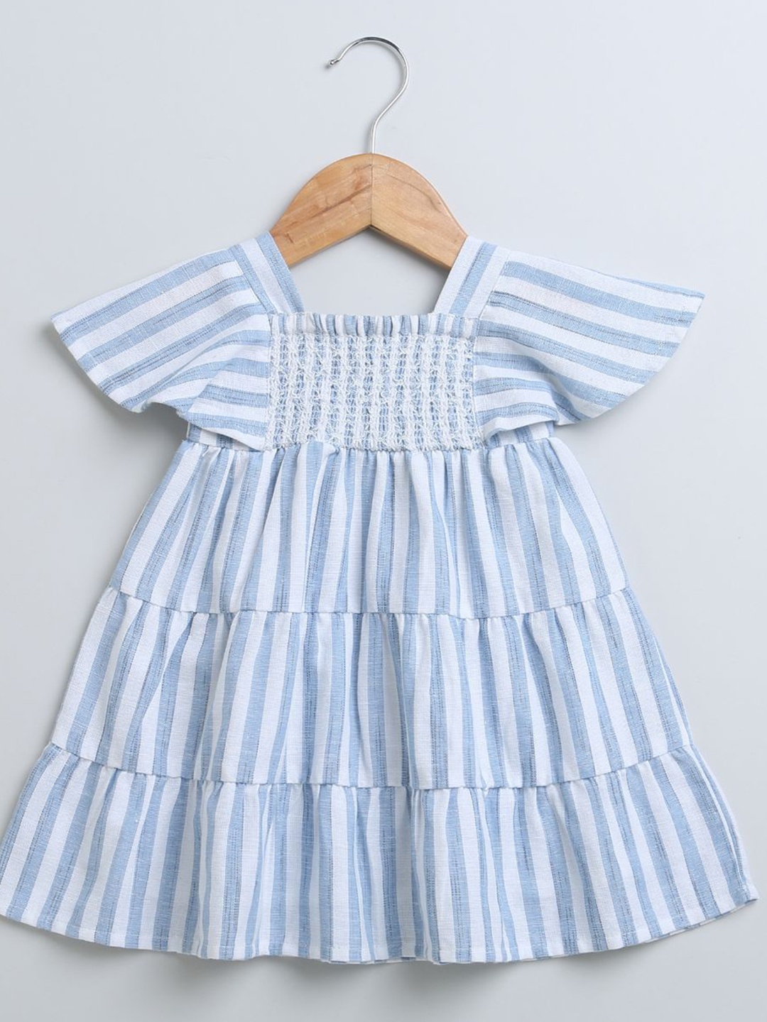 

Sweetlime By AS Striped Fit & Flare Cotton Dress, Blue