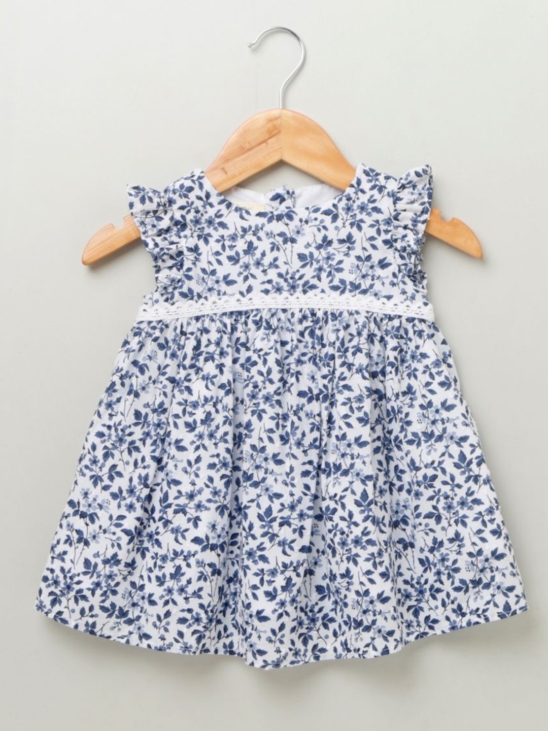 

Sweetlime By AS Girls Floral Printed Fit & Flare Cotton Dress, Blue