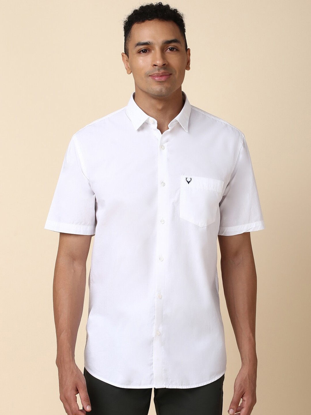 

Allen Solly Slim Fit Cotton Spread Collar Casual Shirt, White