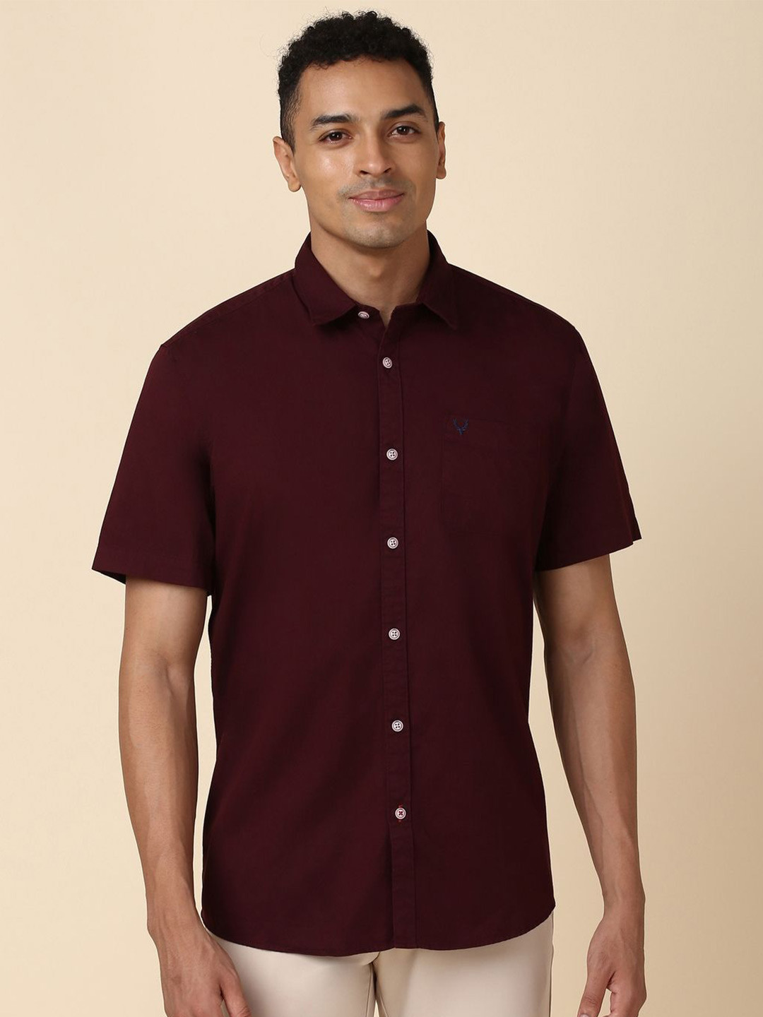 

Allen Solly Custom Pure Cotton Casual Shirt, Maroon