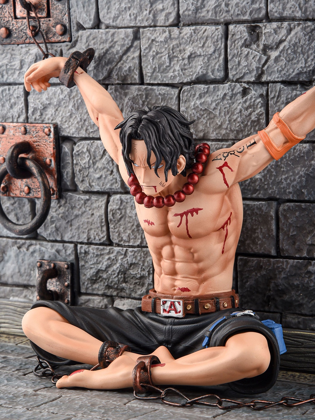 

COMICSENSE Kids PVC One Piece Anime Fire Fist Figurine, Beige