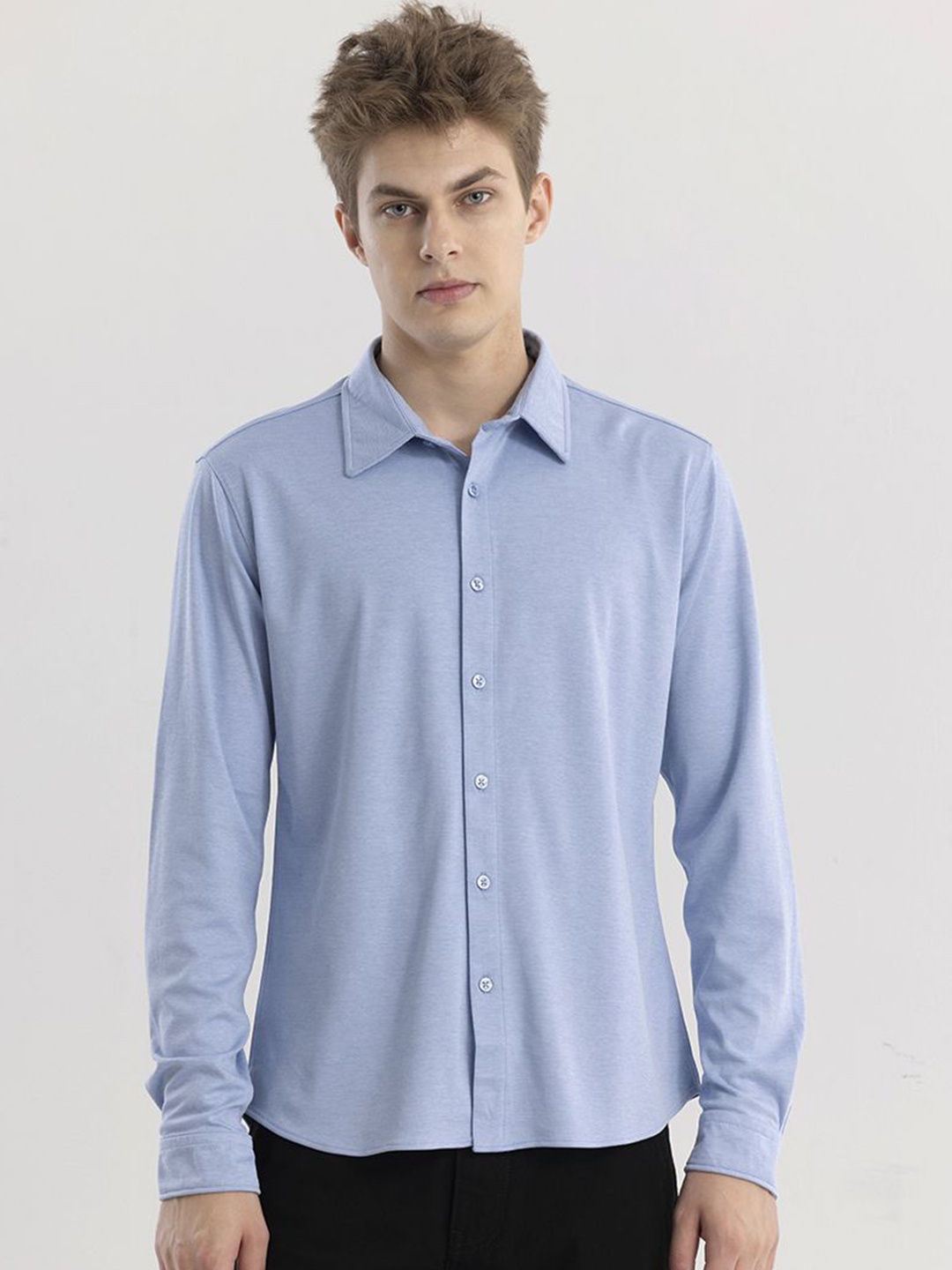 

Snitch Straight Slim Fit Casual Shirt, Blue