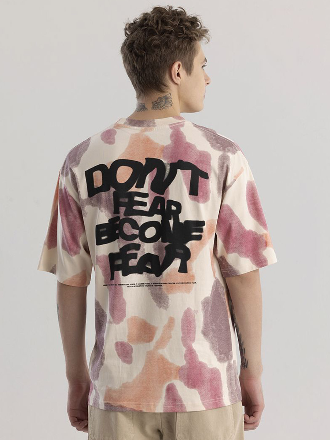 

Snitch Tie and Dye Oversized T-shirt, Cream