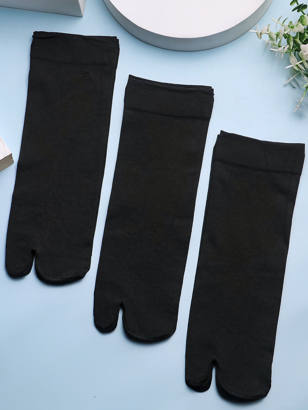 

Brauch Women Pack Of 3 Calf-Length Socks, Black