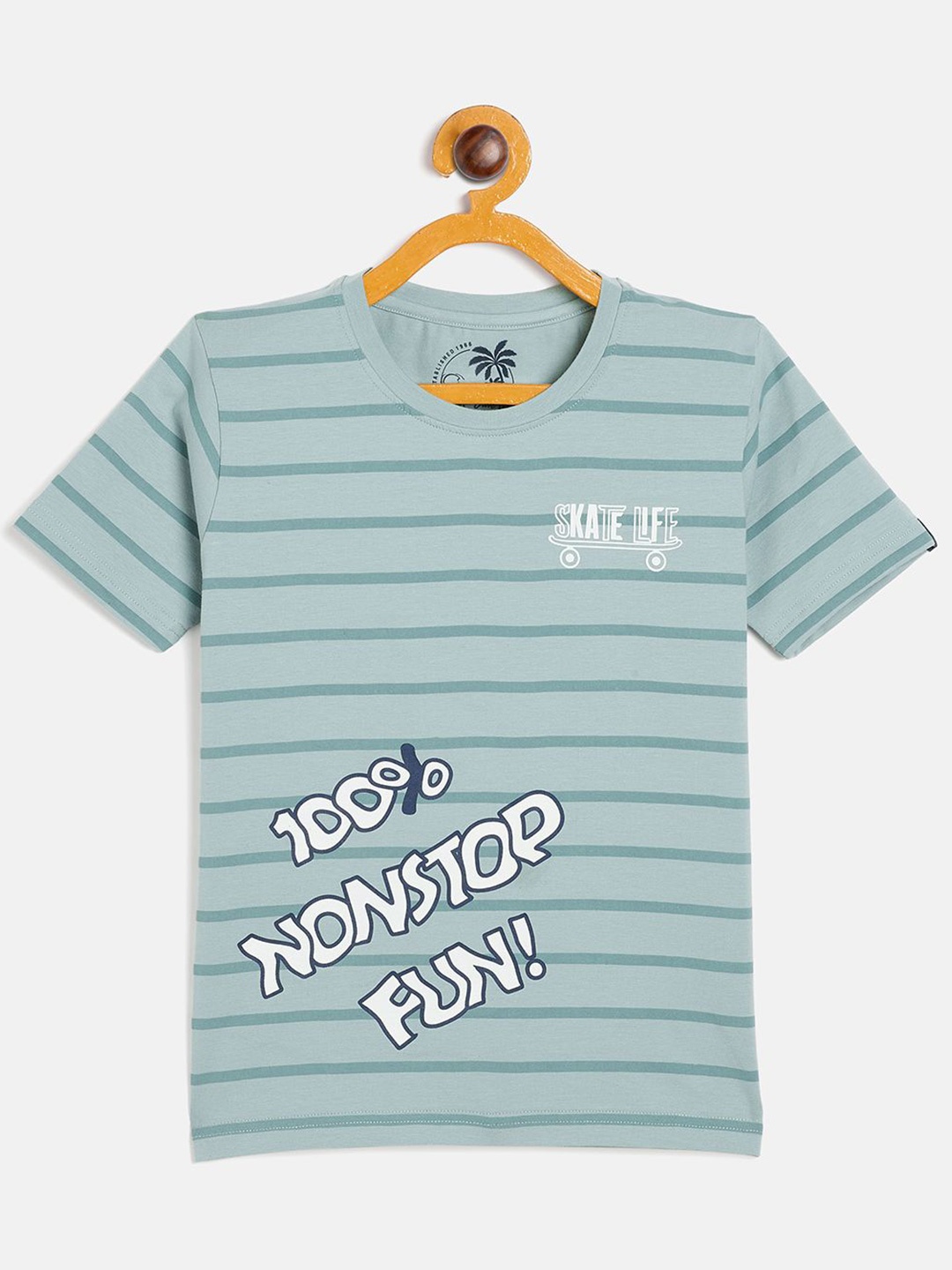 

Duke Boys Striped Cotton Slim Fit T-shirt, Blue