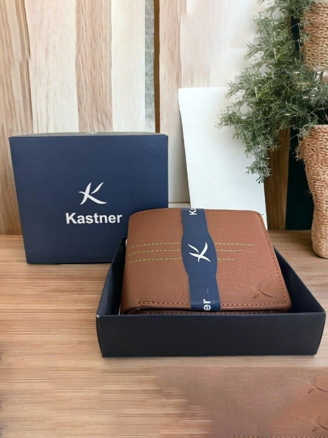 

Kastner Men Accessory Gift Set of Belt & Wallet Combo, Tan