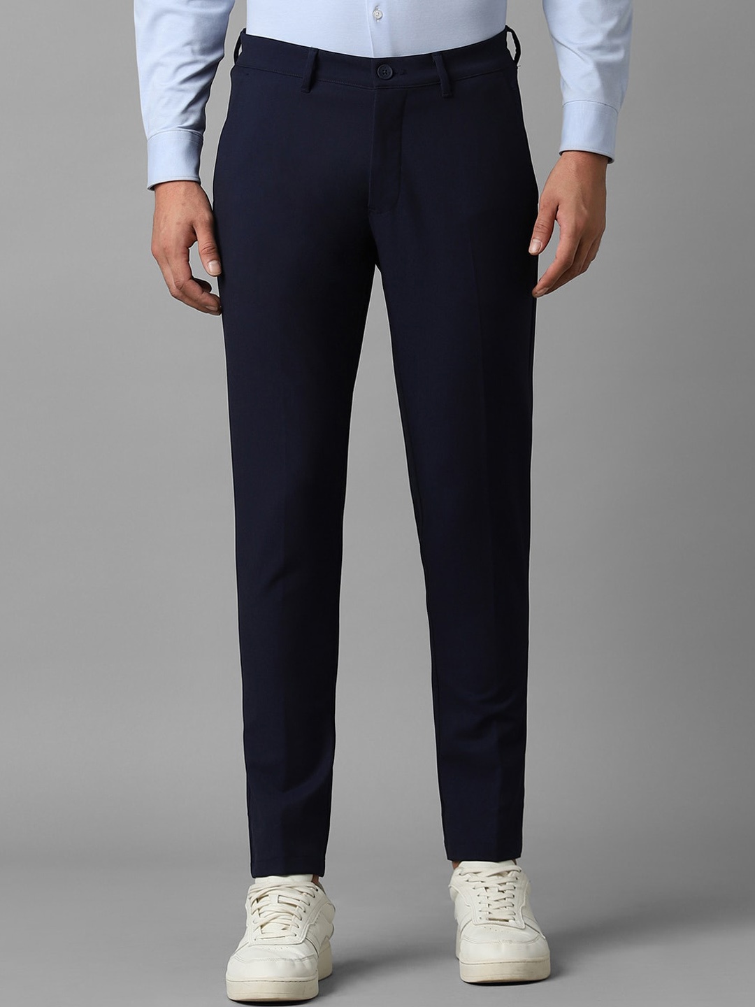 

Louis Philippe Sport Men Mid Rise Slim Fit Regular Trouser, Navy blue