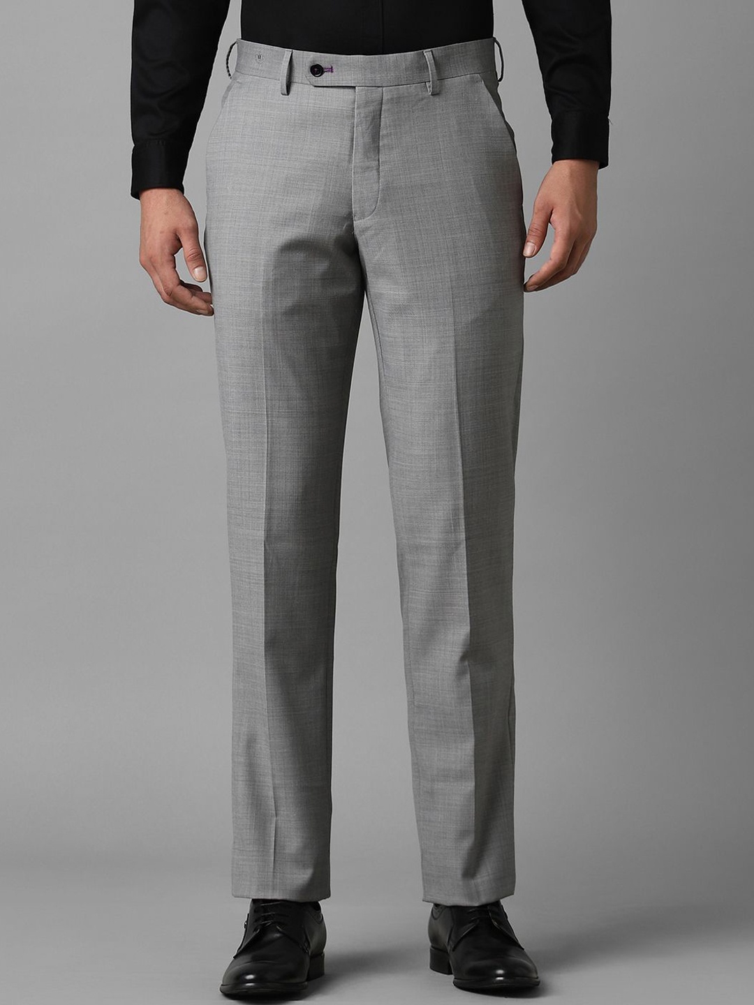

Luxure by Louis Philippe Men Textured Mid Rise Slim Fit Formal Trouser, Grey