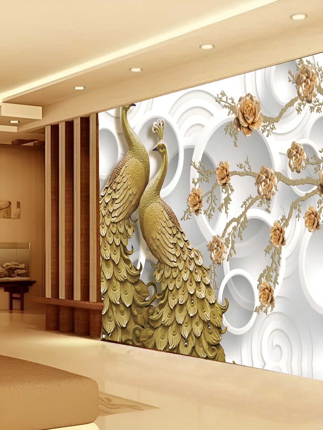 

Aura White & Brown Printed Self-Adhesive 3D Wallpaper