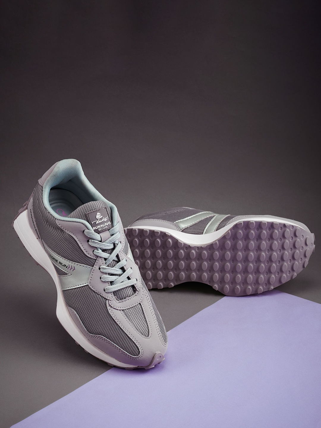 

Duke Women Textured Round Toe Lightweight Mesh Sneakers, Grey