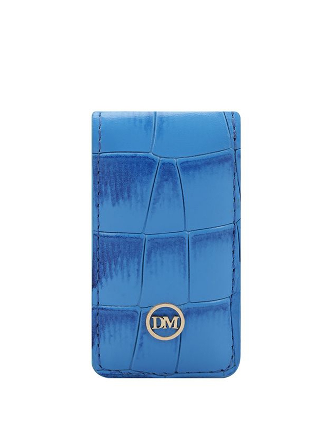

Da Milano Unisex Textured Leather Money Clip, Blue