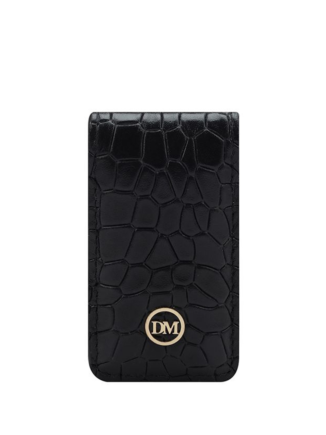 

Da Milano Unisex Textured Leather Money Clip, Black