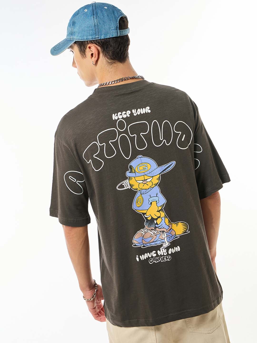 

Bewakoof Air 1.0 Men Brown Keep Your Attitude Graphic Printed Oversized T-shirt